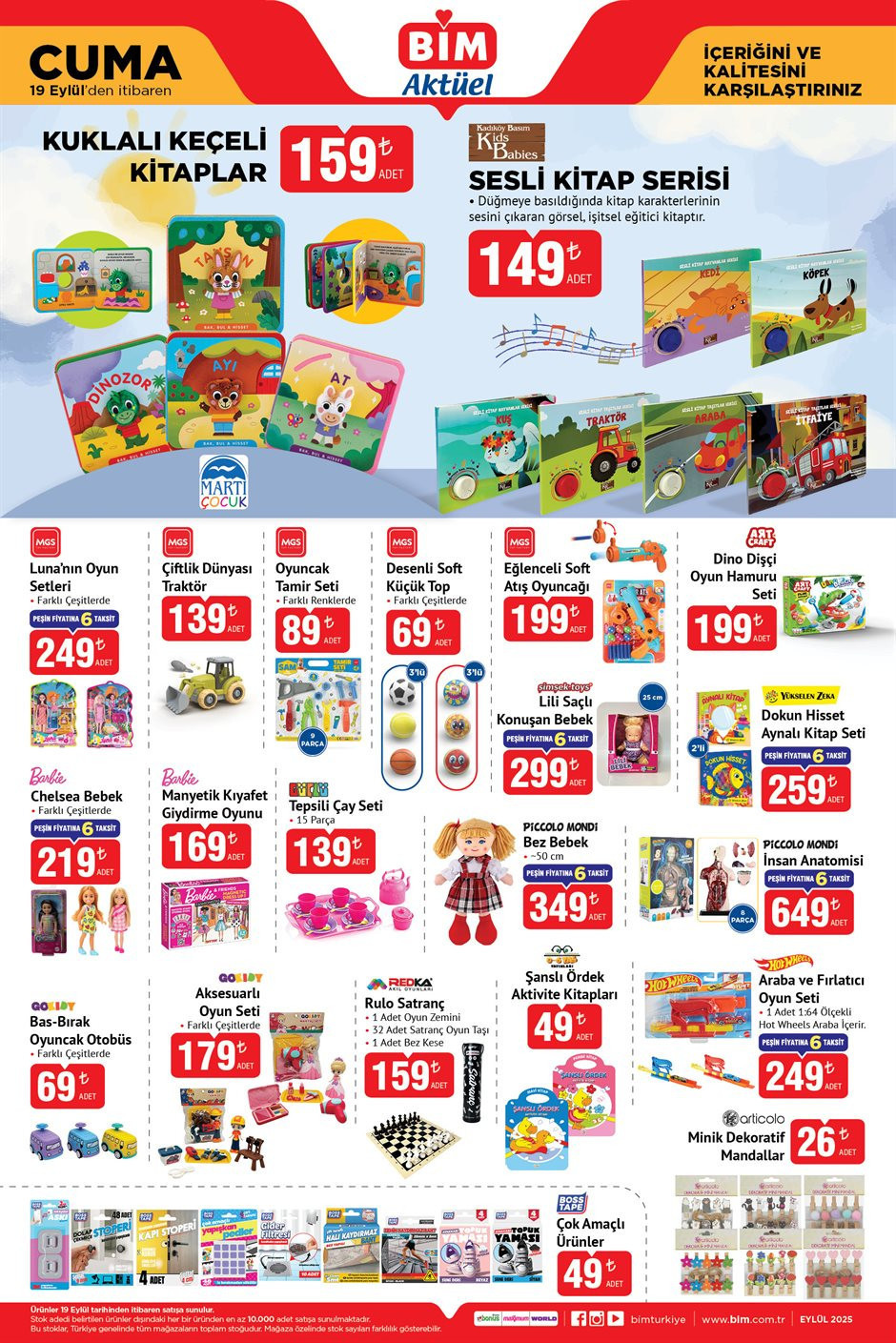 SATIŞA ÇIKTI BİM İNDİRİMLİ ÜRÜNLER AFİŞİ 19 EYLÜL 2025 KATALOĞU 🔴🛒 (RAFLARDA) || Bimde bu hafta cuma neler var Bim aktüel broşürü Para Sayma Makinesi, Kuklalı Keçeli Kitaplar, Ayaklı Çift Taraflı Ahşap Yazı Tahtası satışta