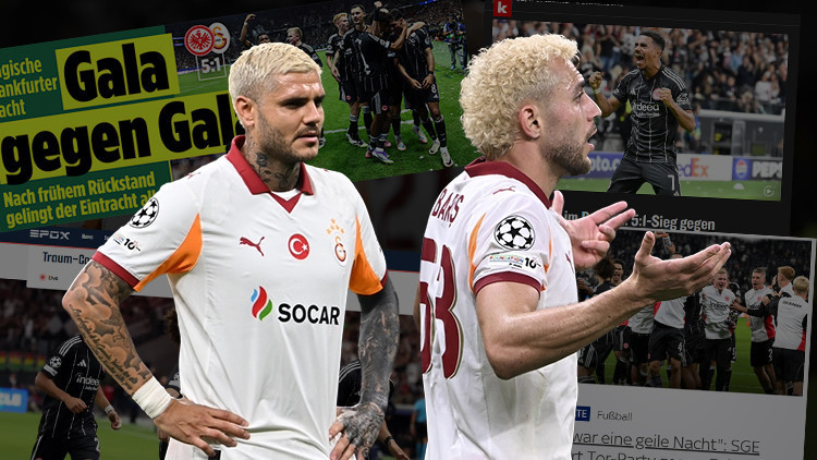 Galatasaray'ın ağır Frankfurt yenilgisi Alman basınında! 'Büyülü gece! Frankfurt ezdi'