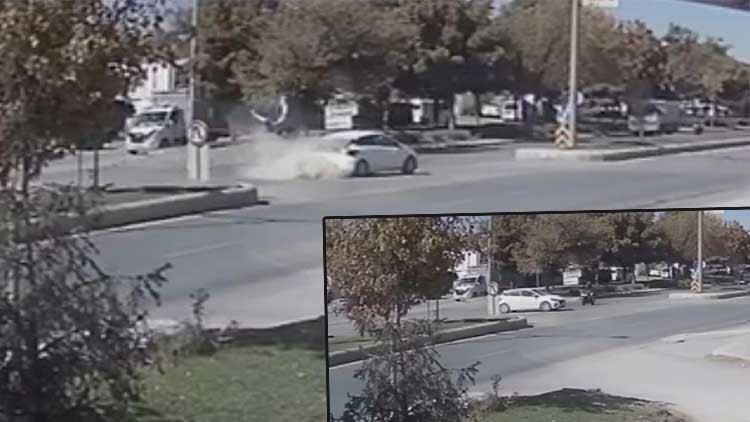 Otomobile çarpan motosikletin sürücüsü ağır yaralandı