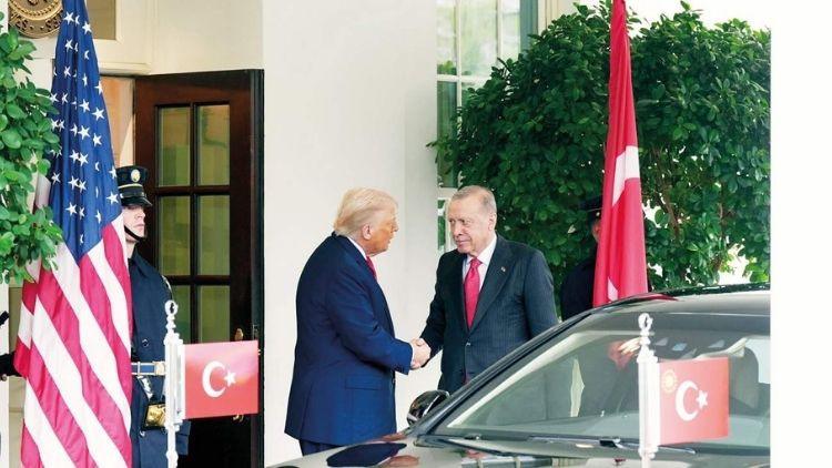 Erdoğan’a Beyaz Saray’da tam teşekkül protokol