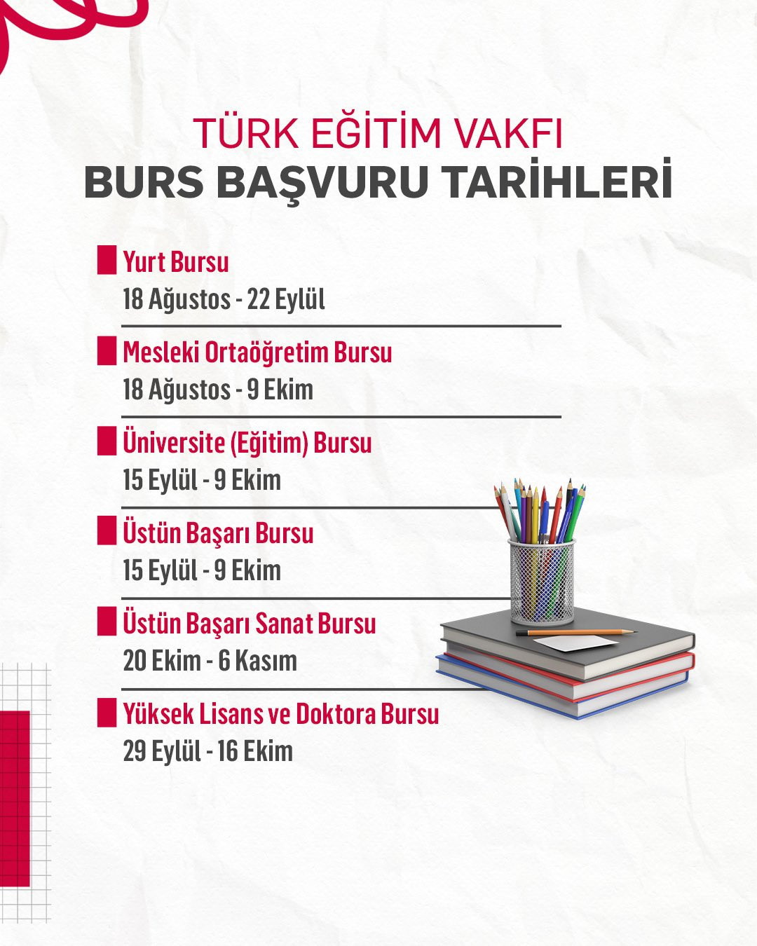 TEV BURSU BAŞVURUSU NE ZAMAN BİTECEK TEV BURSU BAŞVURUSU NE ZAMAN BİTECEK