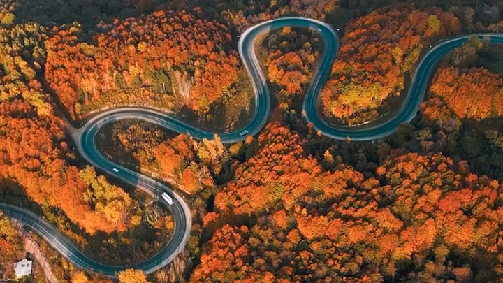 Sonbahar manzarası: İnegöl-Domaniç yolunda büyüleyici görüntüler