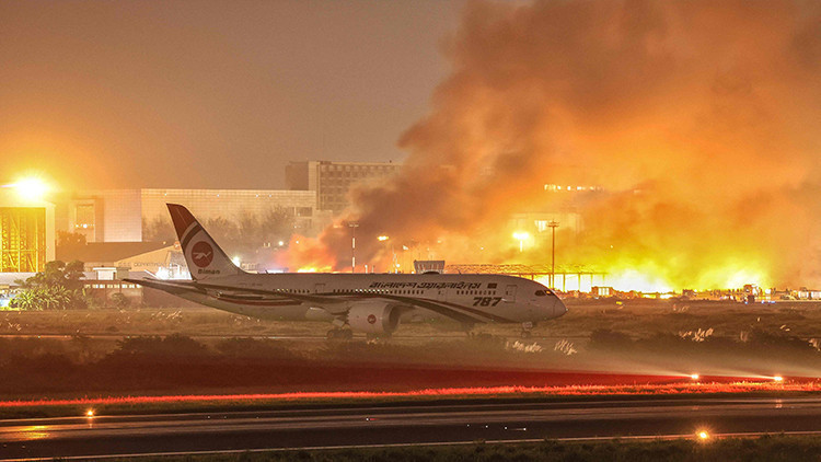 Havalimanında korkutan yangın: Tüm uçuşlar askıya alındı