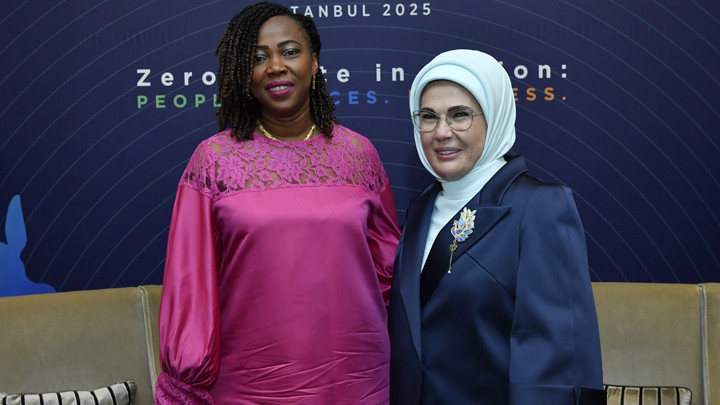 Emine Erdoğan, Sierra Leone Cumhurbaşkanı'nın eşi Fatima Maada Bio ile görüştü