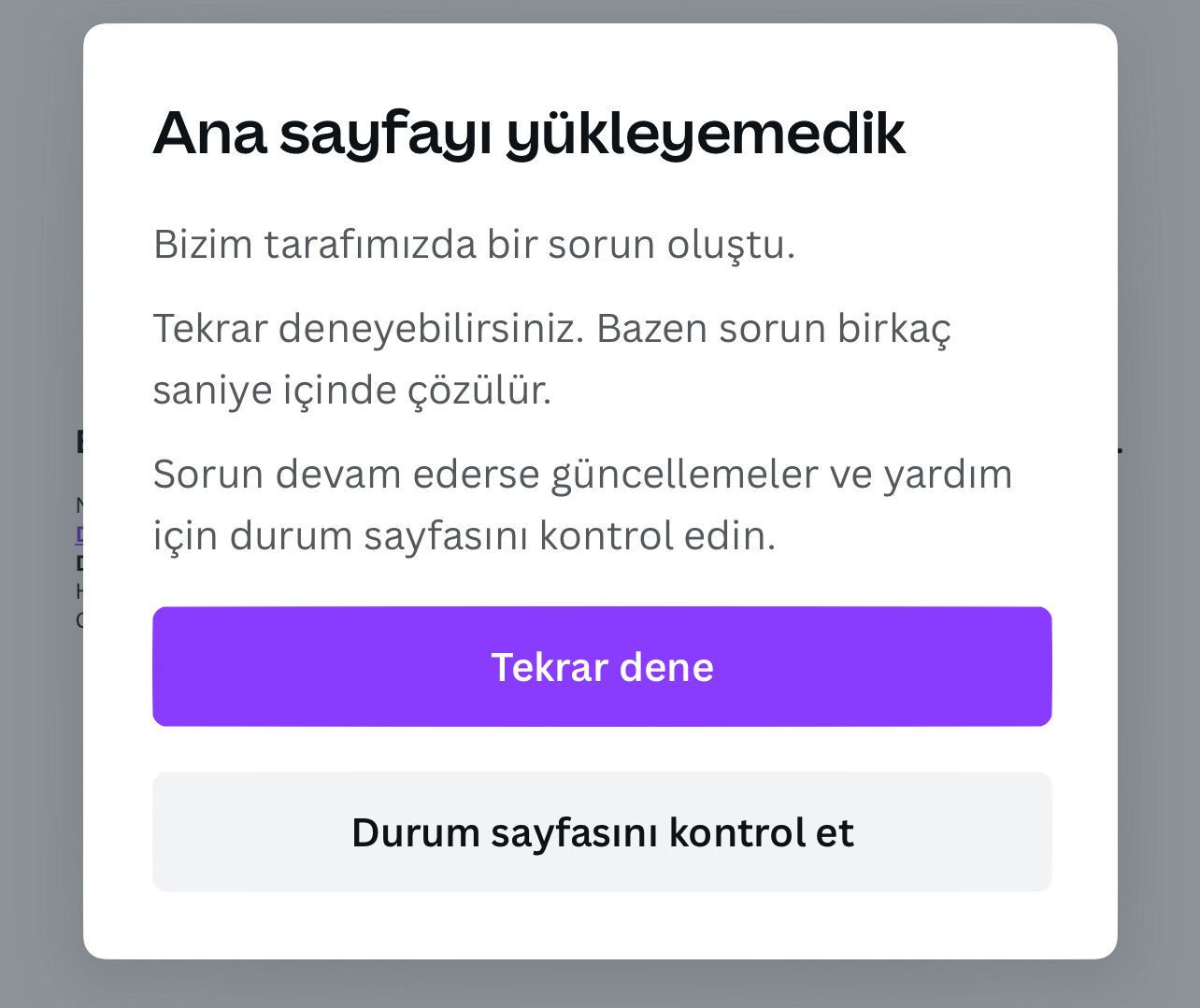 Canva çöktü mü? Ana sayfayı yükleyemedik ve 503 sunucu hatası detayları -  Hürriyet Haberler