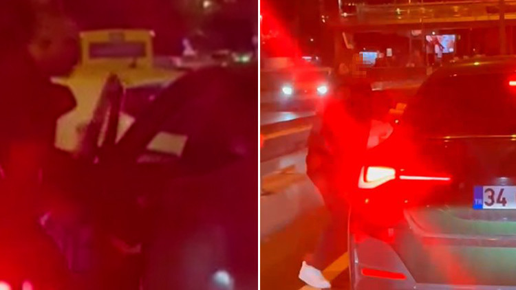 Bakırköy’de maganda, sürücüyü böyle darp etti