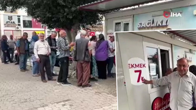 İlçede ekmek 7 liradan satılıyor! Duyan koştu: Yarım saatte bitiyor | 'Buradan ucuza alıyorum'