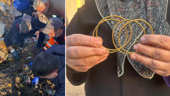 10 yıllık birikim olan altınlarını yolda düşürdü! 40 tonluk çöplükte aranarak bulundu... Gözyaşlarına hakim olamadı