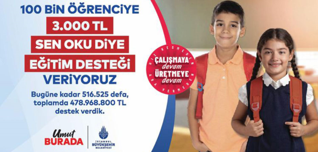 İBB SEN OKU DİYE EĞİTİM DESTEĞİ NE ZAMAN YATACAK