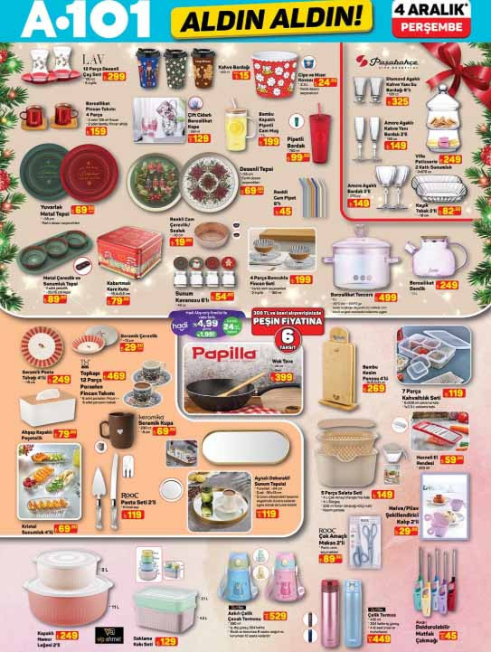 SATIŞA ÇIKTI A101 YILBAŞI İNDİRİM KATALOĞU 4 ARALIK 2025 || A101 Aldın Aldın aktüel afişi bu hafta neler sunuyor, hangi ürünler var A101 broşürü ile yılbaşı süsleri, katlanabilir masa, yılbaşı ağacı, el bakım seti, cilt temizleyici raflarda