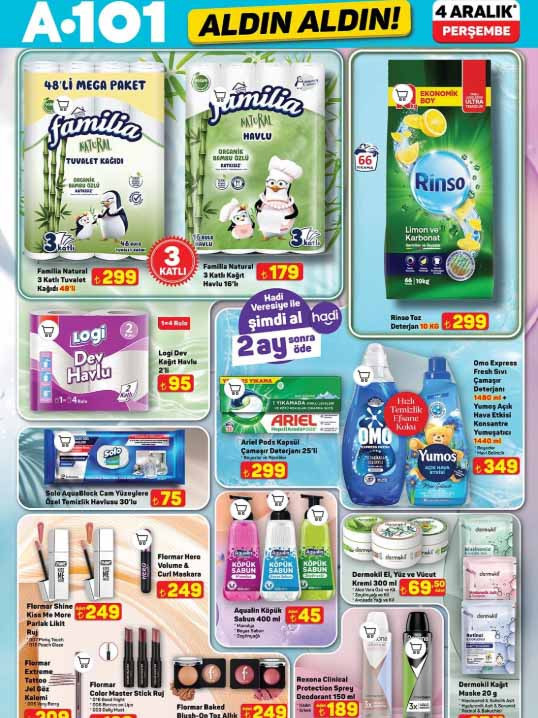 SATIŞA ÇIKTI A101 YILBAŞI İNDİRİM KATALOĞU 4 ARALIK 2025 || A101 Aldın Aldın aktüel afişi bu hafta neler sunuyor, hangi ürünler var A101 broşürü ile yılbaşı süsleri, katlanabilir masa, yılbaşı ağacı, el bakım seti, cilt temizleyici raflarda