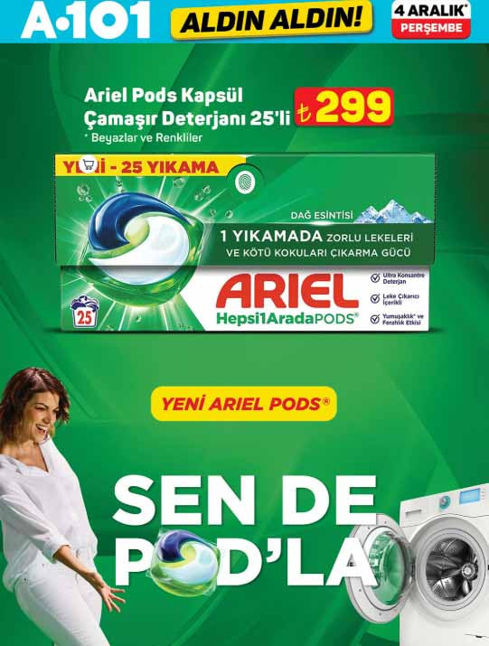 SATIŞA ÇIKTI A101 YILBAŞI İNDİRİM KATALOĞU 4 ARALIK 2025 || A101 Aldın Aldın aktüel afişi bu hafta neler sunuyor, hangi ürünler var A101 broşürü ile yılbaşı süsleri, katlanabilir masa, yılbaşı ağacı, el bakım seti, cilt temizleyici raflarda