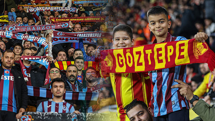 Göztepe-Trabzonspor maçında 'dostluk' tribünlere de yansıdı! 'Anadolu selam durur birbirine!'