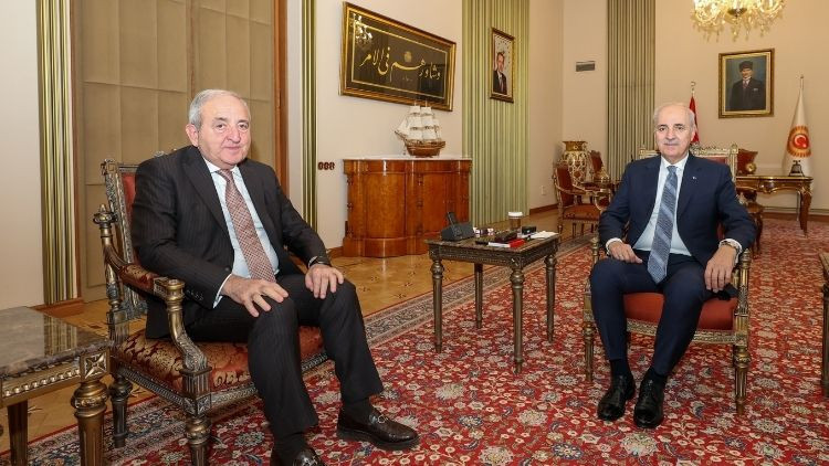 TBMM Başkanı Kurtulmuş, KEİPA Genel Sekreteri Hajiyev’i kabul etti