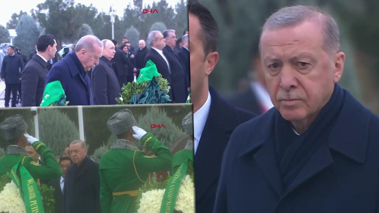 Son dakika... Cumhurbaşkanı Erdoğan Türkmenistan'da