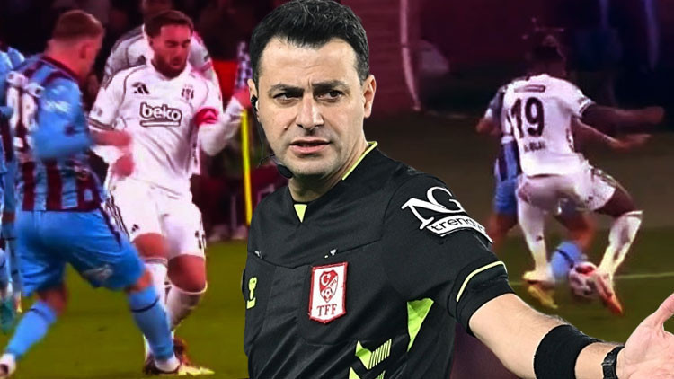 Trabzonspor-Beşiktaş maçında çok konuşulan hakem kararları: El Bilal Toure çılgına döndü! Orkun Kökçü için kırmızı kart beklentisi...