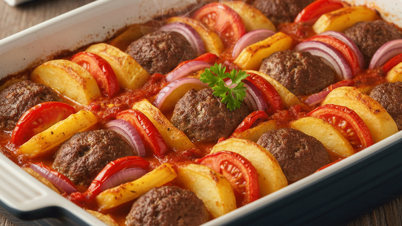 Fırında köfte patates tarifi
