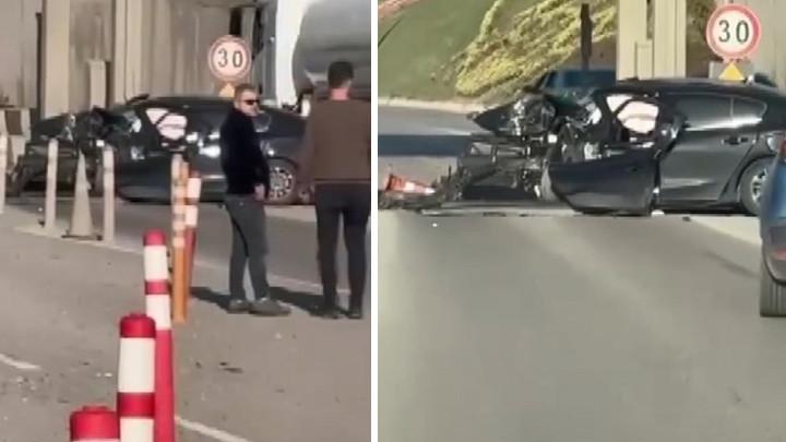 TEM Otoyolu'nda feci kaza: Otomobil, gişenin beton bariyerine çarptı! Anne ile oğlu hayatını kaybetti
