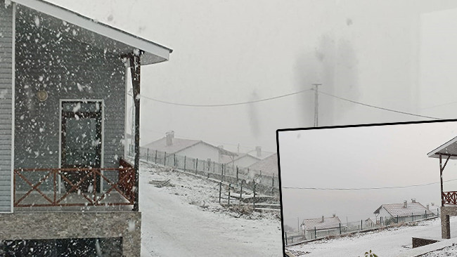 Beklenen kar yağışı başladı! 'Nihayet her yer beyaza bürüdü'