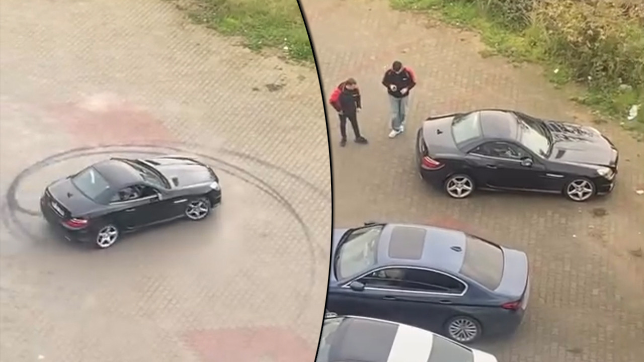 Özel hastane valeleri müşterinin otomobiliyle drift attı