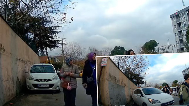 Okuldan çıkan öğrencilerin üzerine otomobilini sürdü!