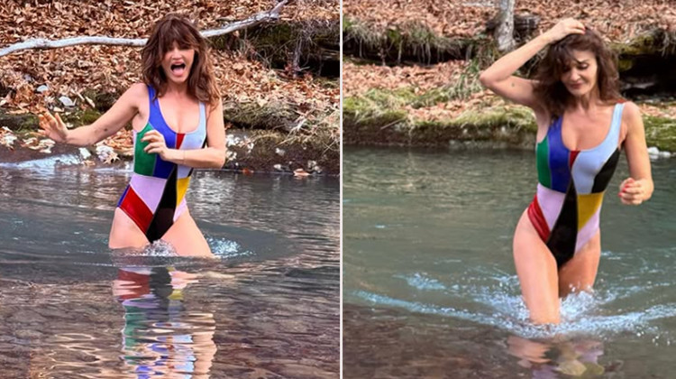 Yeni yaşına buz gibi suda girdi! Yeni yaşım da yeni yıl da rengarenk olsun!