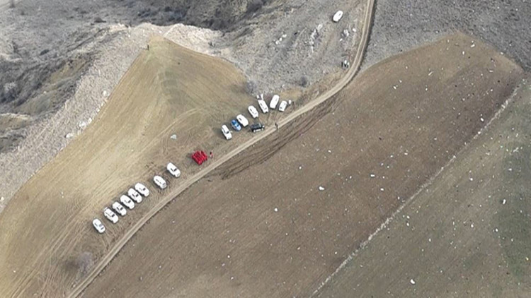 Düşen uçağın enkaz alanında çalışmalar tamamlandı