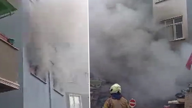 Çekmeköy'de 3 katlı binada yangın: Ekipler müdahale ediyor