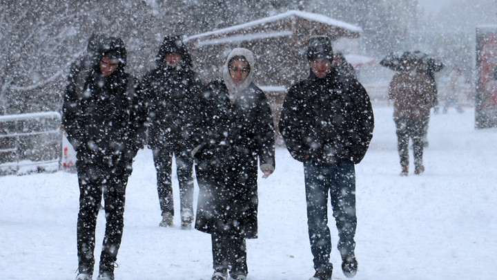 ERZURUMDA YOĞUN KAR