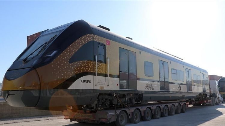 Yerli ve milli tren setinin 6'ncısı Gaziantep'te