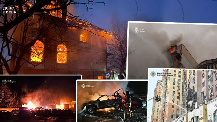 Kiev'e bomba yağdı: Rusya'nın 'Shahed' ve 'Kinzhal'ları sahnede