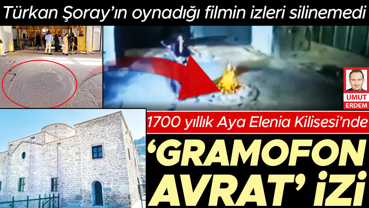 1700 yıllık Aya Elenia Kilisesi’nde ‘Gramofon Avrat’ izi
