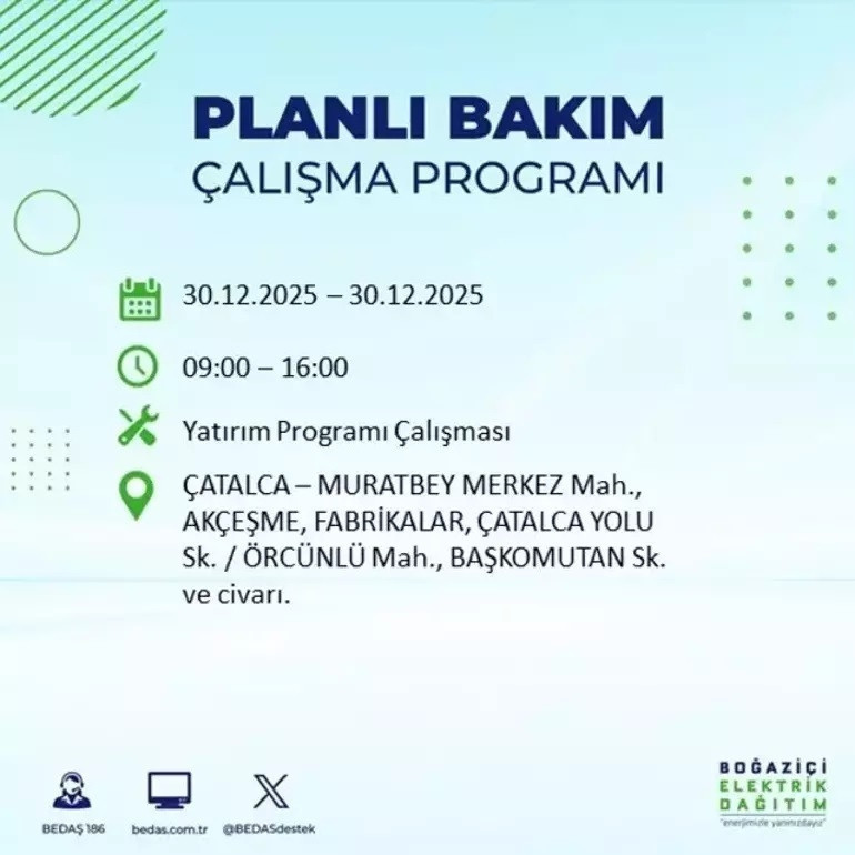BEDAŞ ELEKTRİK KESİNTİSİ SORGULAMA || 30 Aralık 2025 İstanbul elektrik kesintisi olan ilçeler: Kağıthane’de elektrikler ne zaman gelecek