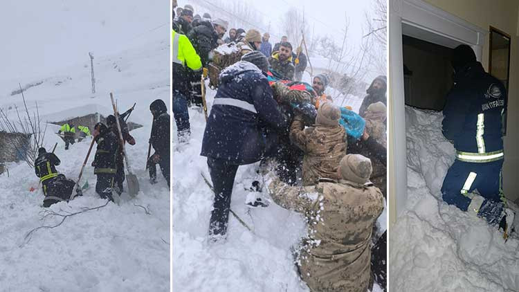 Son dakika... Van'da iki mahalleye çığ düştü: 1 kişi kurtarıldı, 22 ev boşaltıldı