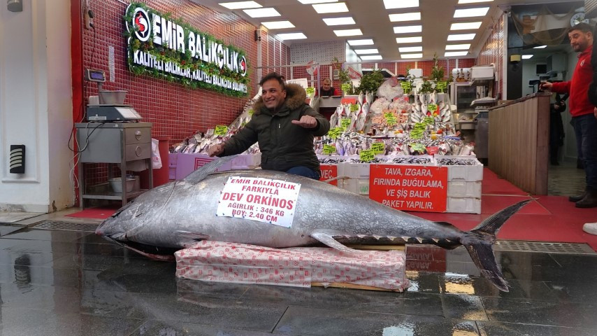  346 kilo ağırlığında ve 2 metre 40 santim boyunda