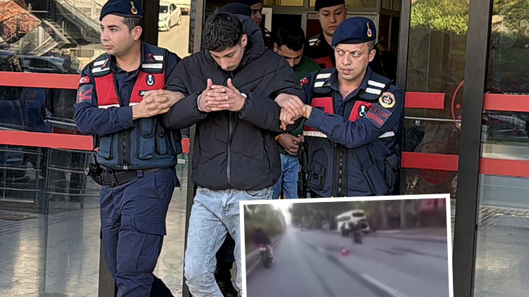Polisin üzerine motosiklet süren 2 kişi tutuklandı