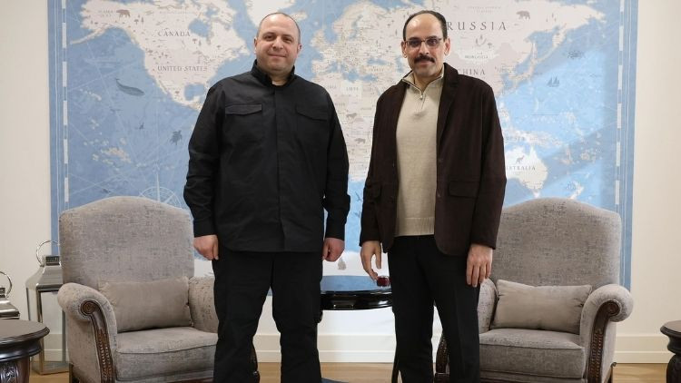 MİT Başkanı Kalın, Ukrayna Ulusal Güvenlik ve Savunma Konseyi Sekreteri Umerov ile görüştü