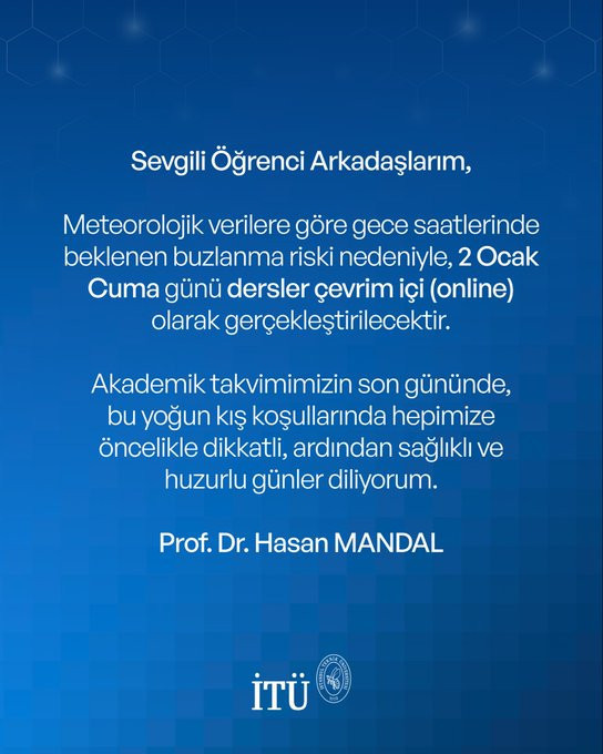 İTÜDE DERSLER ÇEVRİMİÇİ İŞLENECEK