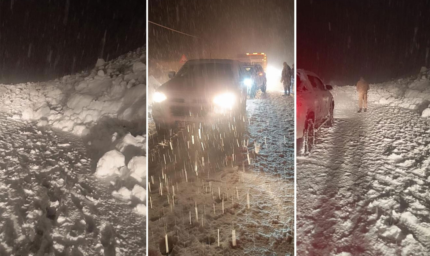 Hakkari'de çığ düştü: Çok sayıda araç yolda mahsur kaldı