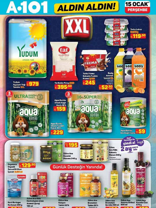 SATIŞTA A101 ALDIN ALDIN KATALOĞU 15 OCAK 2026 BROŞÜRÜ (YENİ TAM LİSTE) || A101 aktüel ürünler afişi bu hafta neler sunuyor A101 indirim broşürü ile fondü makinesi, buharlı kırışıklık giderici, dijital piyano, ambiyans ışık ve tabureli dijital bateri seti raflarda