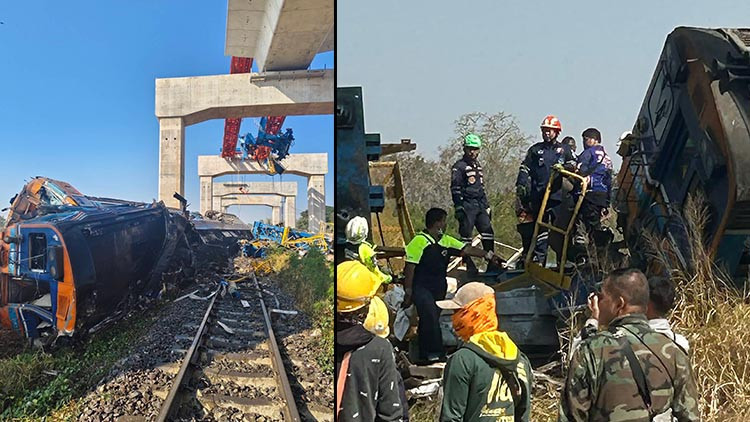 Üzerine vinç düştü: Raydan çıktı... Çok sayıda can kaybı