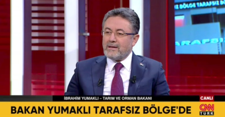 Tarım ve Orman Bakanı İbrahim Yumaklı, CNN Türk'te soruları yanıtlıyor