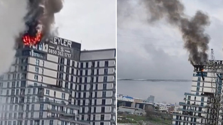 Esenyurt'ta rezidansın çatısında yangın: Ekipler müdahale ediyor