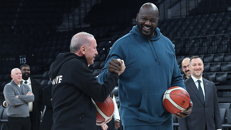 Cumhurbaşkanı Erdoğan, Shaquille O'Neal ile buluştu