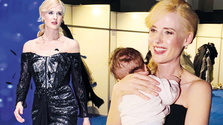 Wilma podyumda bebeği kuliste