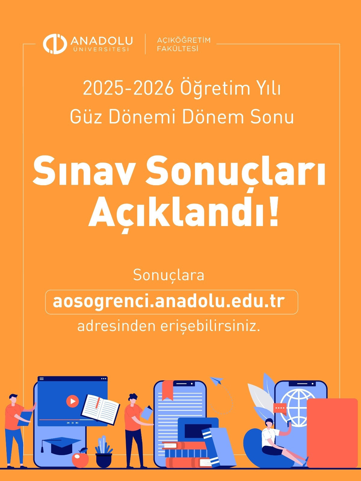 AÖF SINAV SONUÇLARI AÇIKLANDI