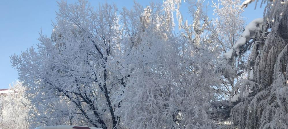 Termometreler eksi 33 dereceyi gösterdi... Kent buz tuttu Dışarı çıkanların kaş ve kirpikleri dondu Termometreler eksi 33 dereceyi gösterdi... Kent buz tuttu Dışarı çıkanların kaş ve kirpikleri dondu