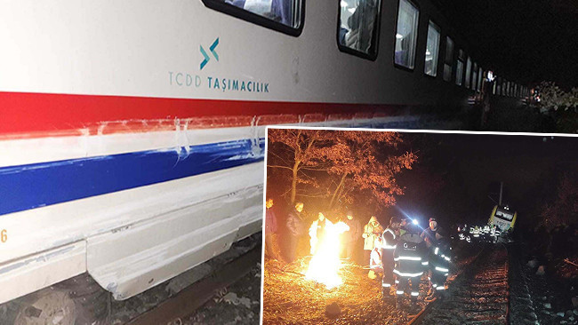 Raydan çıkan trenin lokomotifi, 13 saat sonra yerine oturtuldu! Ulaşım normale döndü