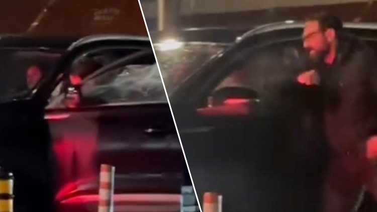 Trafik magandası Başakşehir'de cipin camını kırıp kadın sürücüye saldırdı