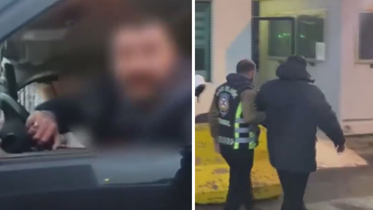 İstanbul'da yol kesen maganda adliyeye sevk edildi